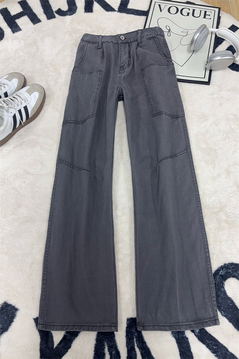 B221美式ins高街宽松直筒洗褪工装休闲牛仔裤LK25611-特P48控88,男装牛仔裤,电商B221