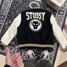 美式字母拼色棒球服夹克男女春秋新款潮牌网红运动服青少年外套，男装夹克，星座1210-1