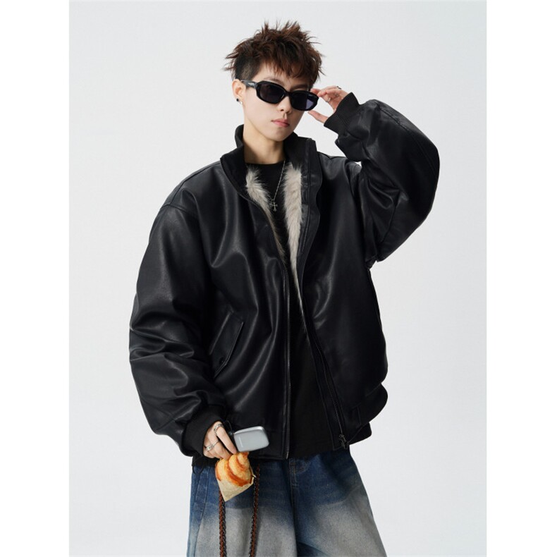 706-LK5031-P118现货冬季男士美式座山雕加厚皮毛一体棉服外套,男装棉衣,星座706