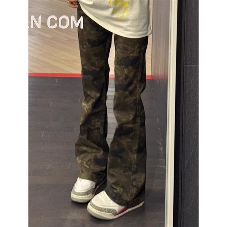 迷彩牛仔裤男款高级感迷彩半松紧腰长裤N427-P43,男装牛仔裤,星座208-5