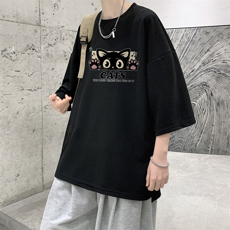 冰丝七分袖t恤男大码五分袖男短袖男中袖Q11389-P30,男装T恤,电商A040