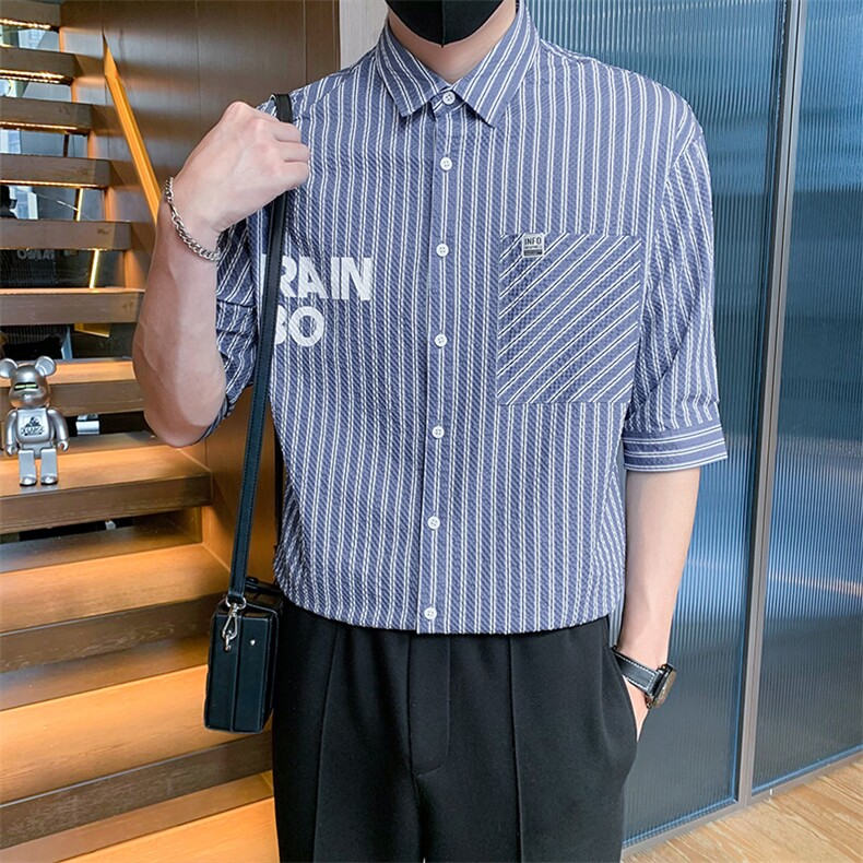 23年男士短袖衬衣A210-CS12-P55,男装T恤,电商A210