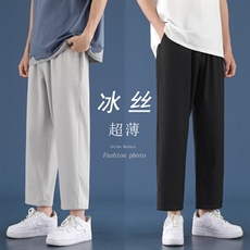 男士休闲裤子夏季薄款韩版潮流冰丝ins百搭裤子1216-特批20，男装休闲裤，星座718-1