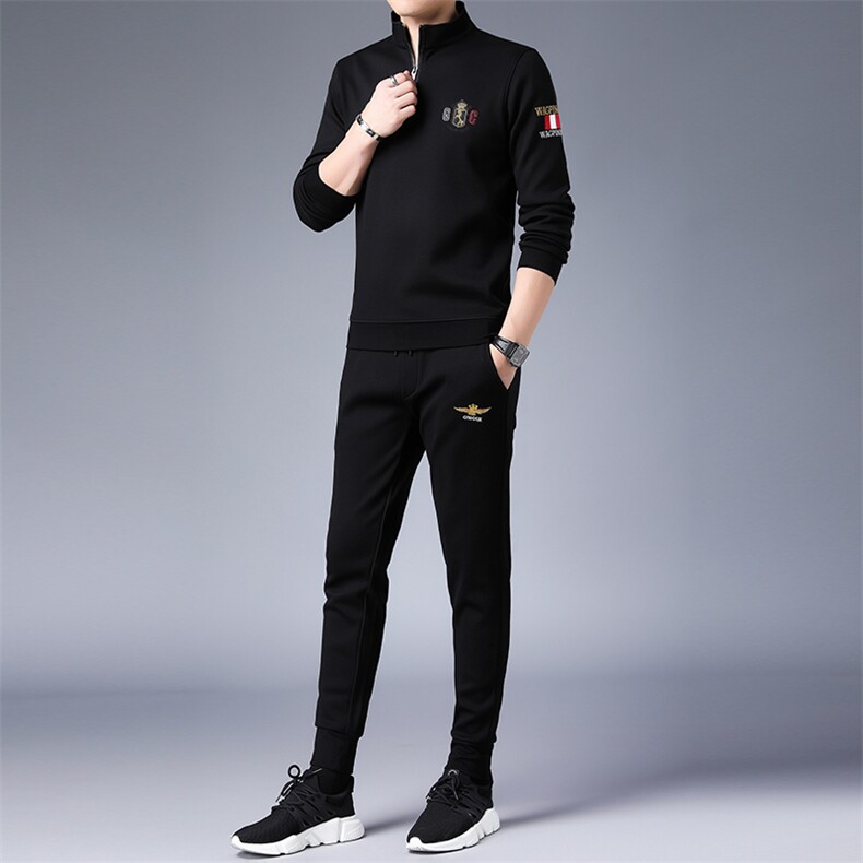 SA8661-2钱塘2020-2中年男士董康康新款时尚休闲简约卫衣P147,男装休闲套装,钱塘207-2