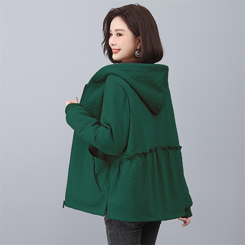 时尚保暖女士棉服冬季加厚连帽外套显瘦百搭短款棉衣,女装棉衣/棉服,悦见她
