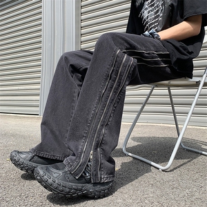 牛仔高街拉链牛仔裤水洗牛仔开叉裤313A-1-NZ035-P65 控78图片