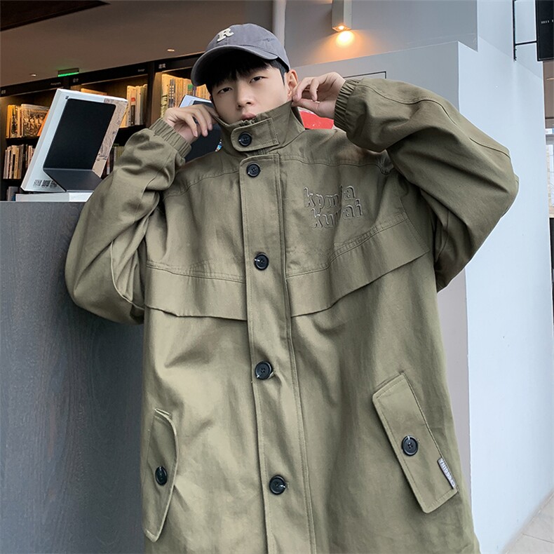 春季潮牌ins复古休闲工装外套男宽松情侣夹克衫上衣JK09206-P58图片