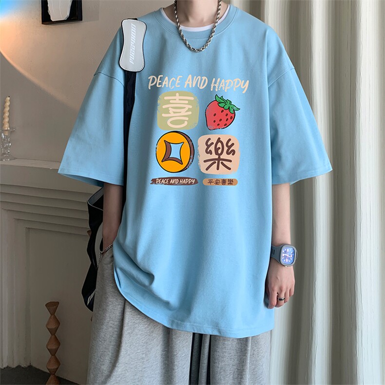 230g重磅纯棉短袖t恤男大码半袖半截袖DX17322-P20,男装T恤,电商A040