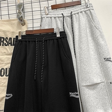 高转化人气秋冬卫裤港风男字母宽松休闲X416B-1-KL919-P55控88，男装休闲裤，星座416B-1