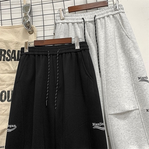 高转化 人气秋冬卫裤港风男字母宽松休闲X416B-1-KL919-P55 控88图片