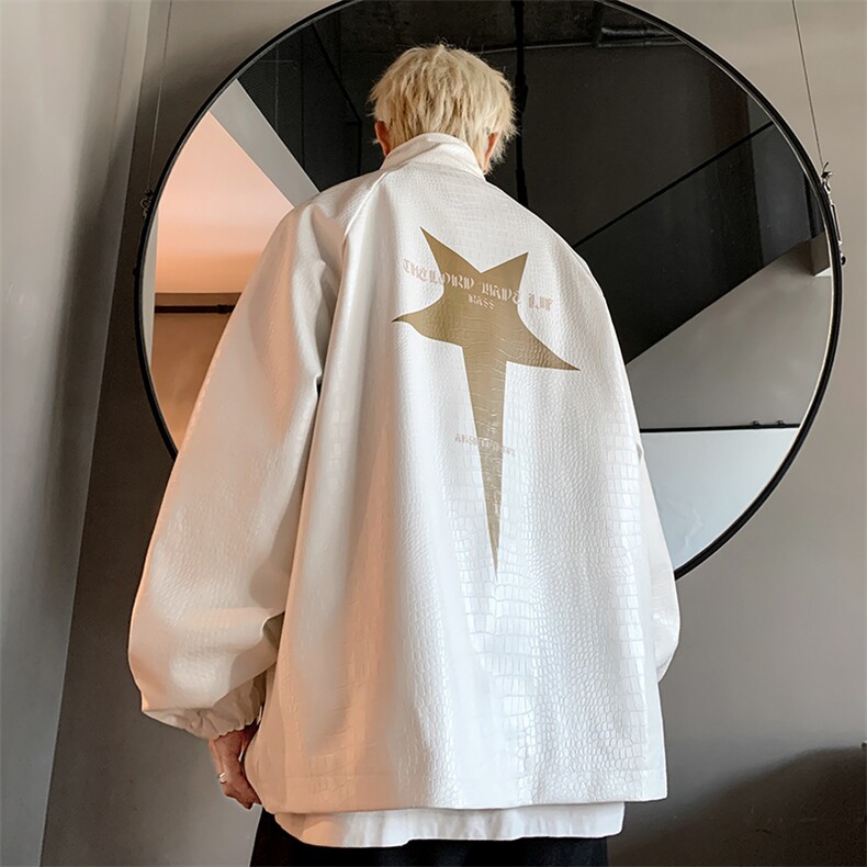 特P75限138加绒特P90美式机车皮衣情侣PU皮夹克小众设计外套PJ33，男装皮衣，电商B370