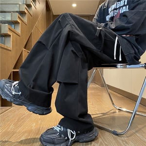 抖音品质秋季新款潮流双褶宽松休闲工装裤B315-K24237-特p40控78图片