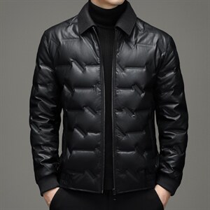 中年男翻领羽绒服男冬季爸爸冬装休闲款外套上衣YL8820102-P270，男装羽绒服，电商B212（原钱塘6029）