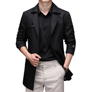 BW6627钱塘2020-2中年男士秋冬季新款商务休闲中长款风衣P240图片
