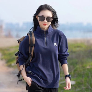 高品质现货23秋冬立领拉链休闲运动卫衣男女潮牌上衣WY213P70图片