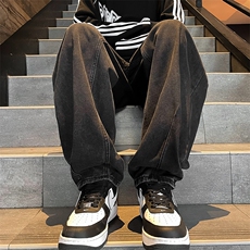 美式潮牌复古水洗做旧哈伦牛仔裤男高街百搭宽松休闲裤70344-p45，男装牛仔裤，星座1008