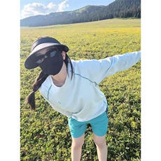 美式高街解构工艺速干长袖T恤男女款防晒罩衫户外运动潮牌骑行服，男装防晒衣，电商A486