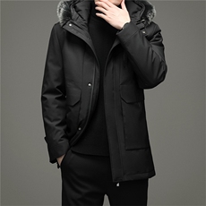 冬装厚款派克服可脱卸内胆中年爸爸装银狐毛领外套男ZK2105-P440，男装中老年男装，电商B212（原钱塘6029）