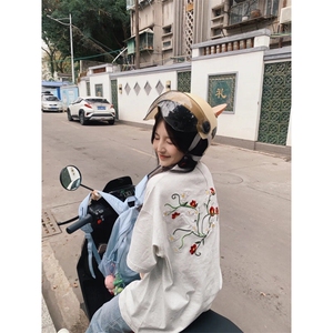 【有货】TX01ZZ-特P35 美式街头潮牌藤蔓花卉刺绣cleanfit短袖T恤图片
