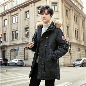 2020电商B247冬季新款大毛领迷彩羽绒服加厚保暖抗寒男MY808-P190图片