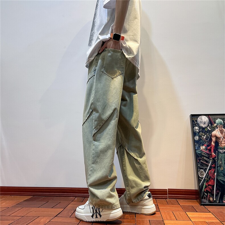 k1077-p55-控78现货宽松拉链cleanfit牛仔裤马丁靴黑暗,男装牛仔裤,星座116