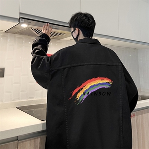 牛仔夹克男大码牛仔外套男茄克 NJ77064-P60加绒款-P75图片