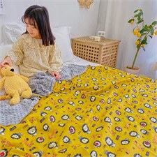 2024新款-40支贡缎3D豆豆绒被套毯四季款小狮子，床品套件被套，格格屋家纺（原汀滢家纺）