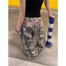 美式复古牛仔裤男女新款高级感修身显瘦百搭休闲工装长裤ANB214，男装牛仔裤，星座516A