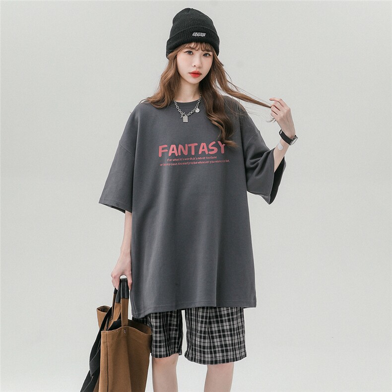 中性风夏季时尚复古百搭雪山印花纯棉宽松短袖T恤T6091P25控38,男装T恤,电商A268