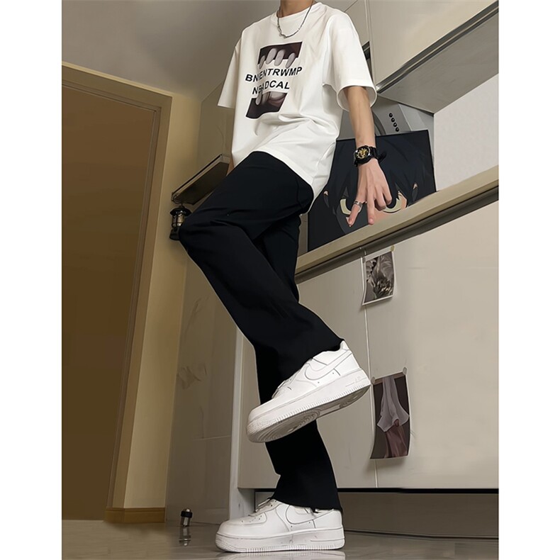 现货主推弹力渐变大码直筒微喇毛边牛仔裤K860-K861-K866-P50,男装牛仔裤,星座205