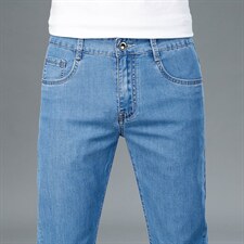 DKH8172B男式2021年夏秋莱赛尔弹力薄款高腰宽松直筒牛仔裤P71，男装牛仔裤，电商B360