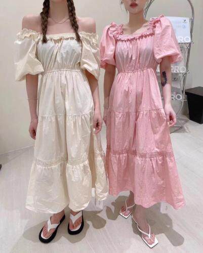 夏季新款一字肩连衣裙，女装连衣裙，AN AN