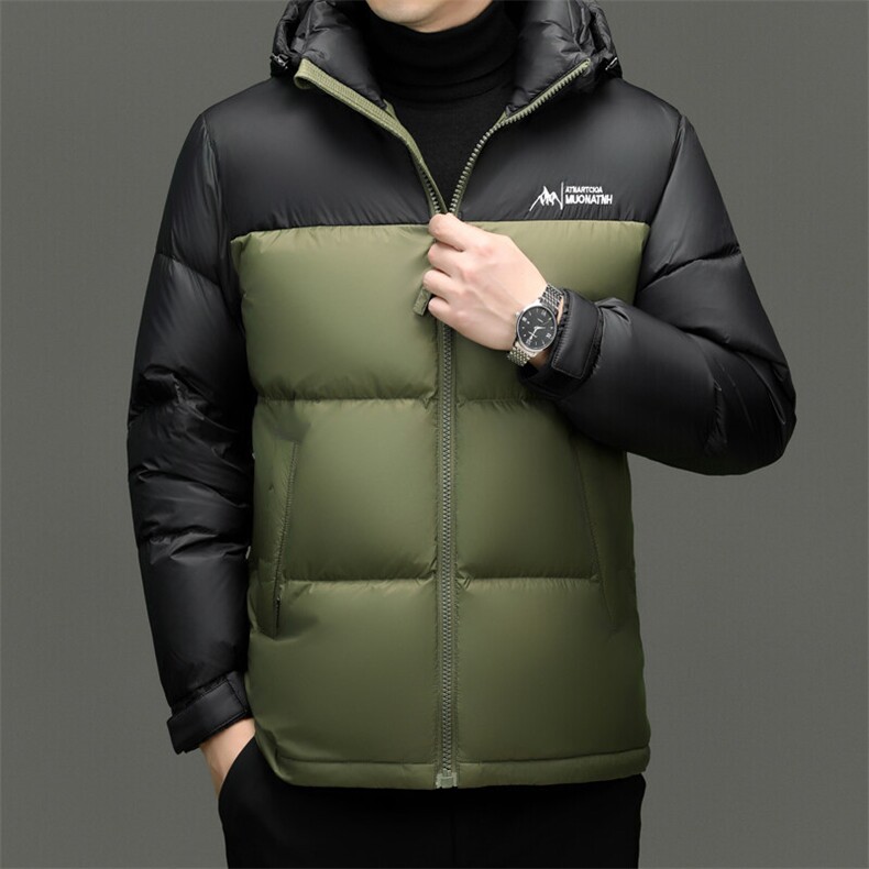 标短款羽绒服男士冬季加厚面包服高端休闲潮流外套图片