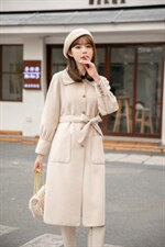 冬装新款：双面羊绒大衣中长款M一X乚，其它，拉思维加丝