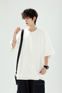 8XL-M 特大码短袖男假两件五分袖高品质空气层宽松上衣DX321P35图片