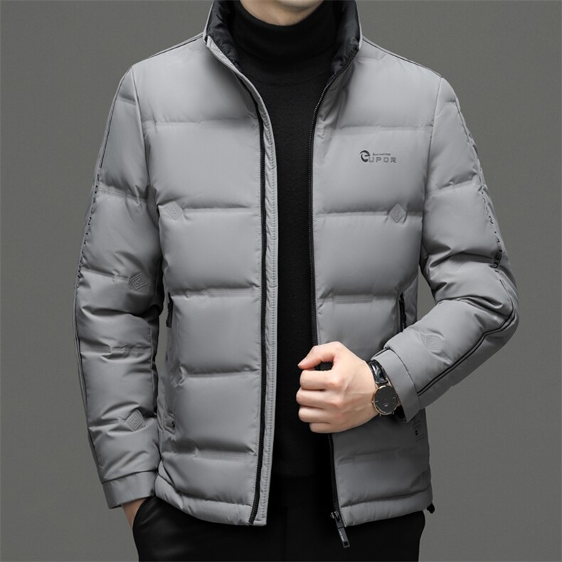 中年羽绒服男装冬季新款男士加厚保暖立领外套商务休闲爸爸装上衣,男装羽绒服,电商B212（原钱塘6029）
