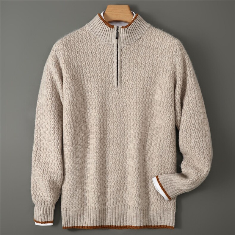 2025年秋季时尚百搭通勤简约休闲加厚基础大众，男装羊毛衫，祥特羊绒