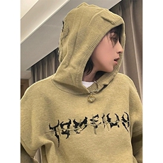 设计感美式高街连帽毛衣松慵懒风针织衫MY129特P56，男装针织衫/毛衣，星座908-1