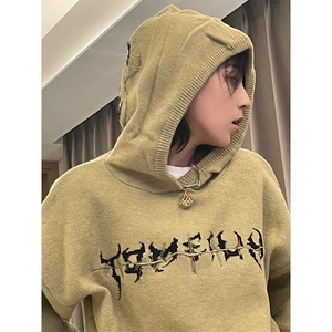 设计感美式高街连帽毛衣松慵懒风针织衫 MY129 特P56图片