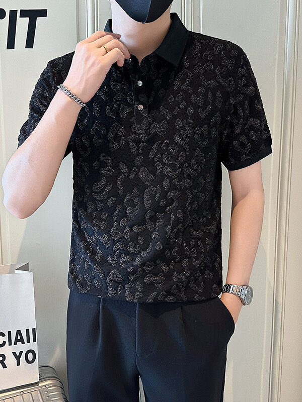 店主风社会小伙男翻领POLO衫男日常上衣301A-1/PL115/P53,男装Polo衫,星座301A-1