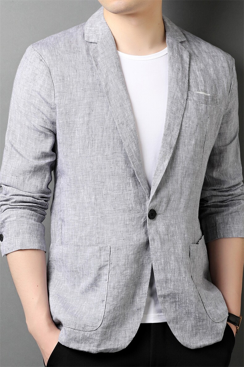 F81336亚麻精品秋装新款帅气百搭休闲中青年男士西服单西,男装西服,钱塘207-1