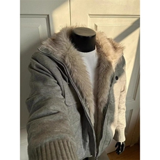 毛领座山雕棉服男款冬季加绒加厚针织衫外套短款保暖棉衣MY390，男装棉衣，星座1116A（原606A-3）