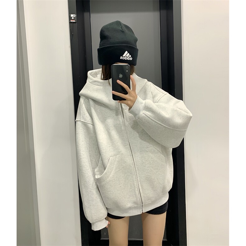 抖音得物高品质25秋冬美式高街宽松结构防风高领连帽卫衣外套W60，男装卫衣，电商A486-1