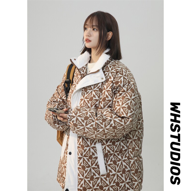 2025中性风棉衣男女棉服立体印花面包服立领棉袄外套1614-P80，女装棉衣/棉服，星座207