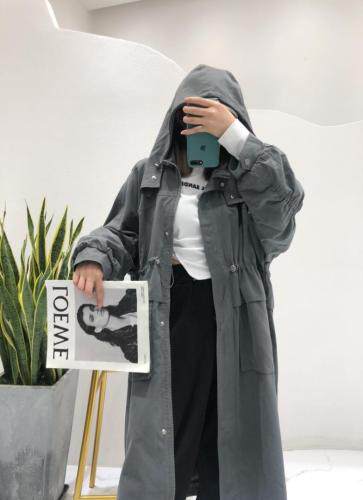 秋季中长款风衣，女装风衣，E·呀