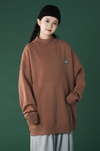 纯色套头中领毛衣男潮牌宽松半高领打底针织衫线衣A125-055-P50，男装T恤，电商A125