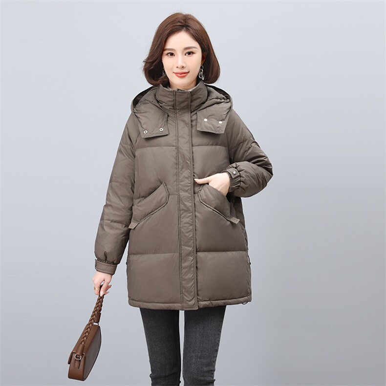 时尚保暖白鸭绒加厚羽绒服女款冬季新款宽松显瘦外套,女装羽绒服,3200格调