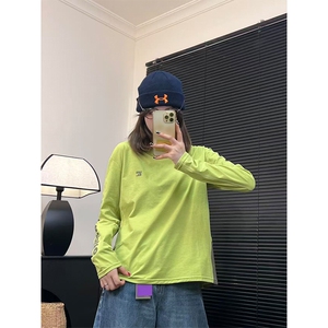 高品户外运动休闲长袖T恤速干拼接字母骑行服打底衫男女A1182-P55图片