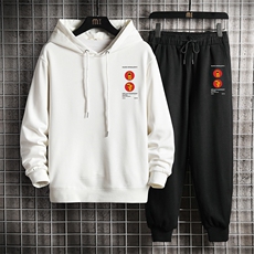 TL8093-P80连帽卫衣套装男运动套装两件套网格挂拍，男装卫衣，电商A040A