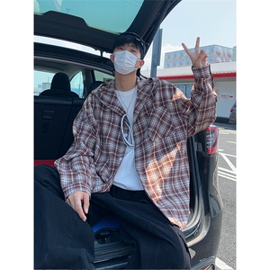 秋季新款格子衬衫男女宽松休闲百搭高级感长袖上衣C2271-特价P36图片